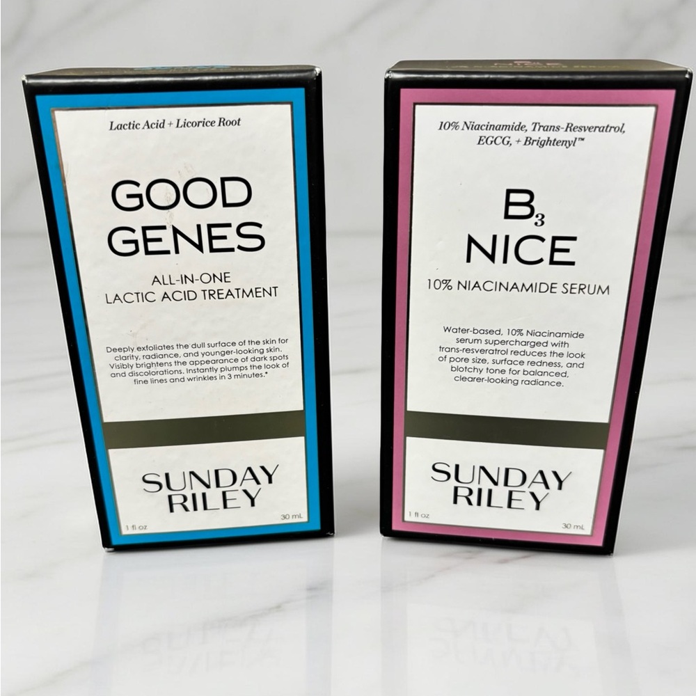 SUNDAY RILEY BRAND NEW IN BOX GOOD GENES & B3 NICE FULL SIZE POWER BUNDLE 💫